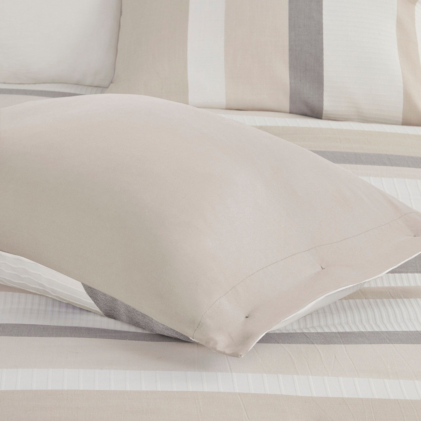 Madison Park Levi Blue/ Natural 5 Piece Jacquard Comforter Set