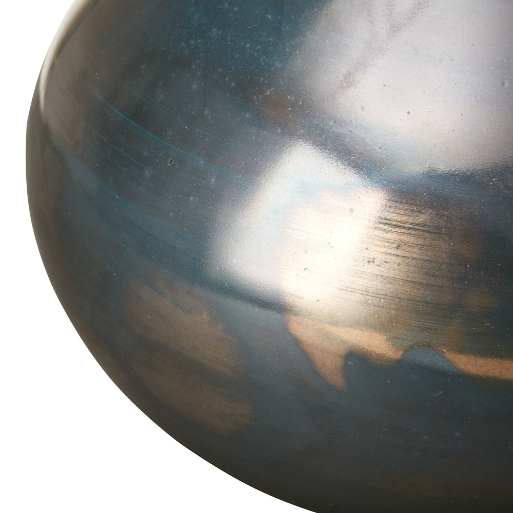 Vases décoratifs en verre Aurora bleu et bronze de Madison Park Signature, ensemble de 3 pièces