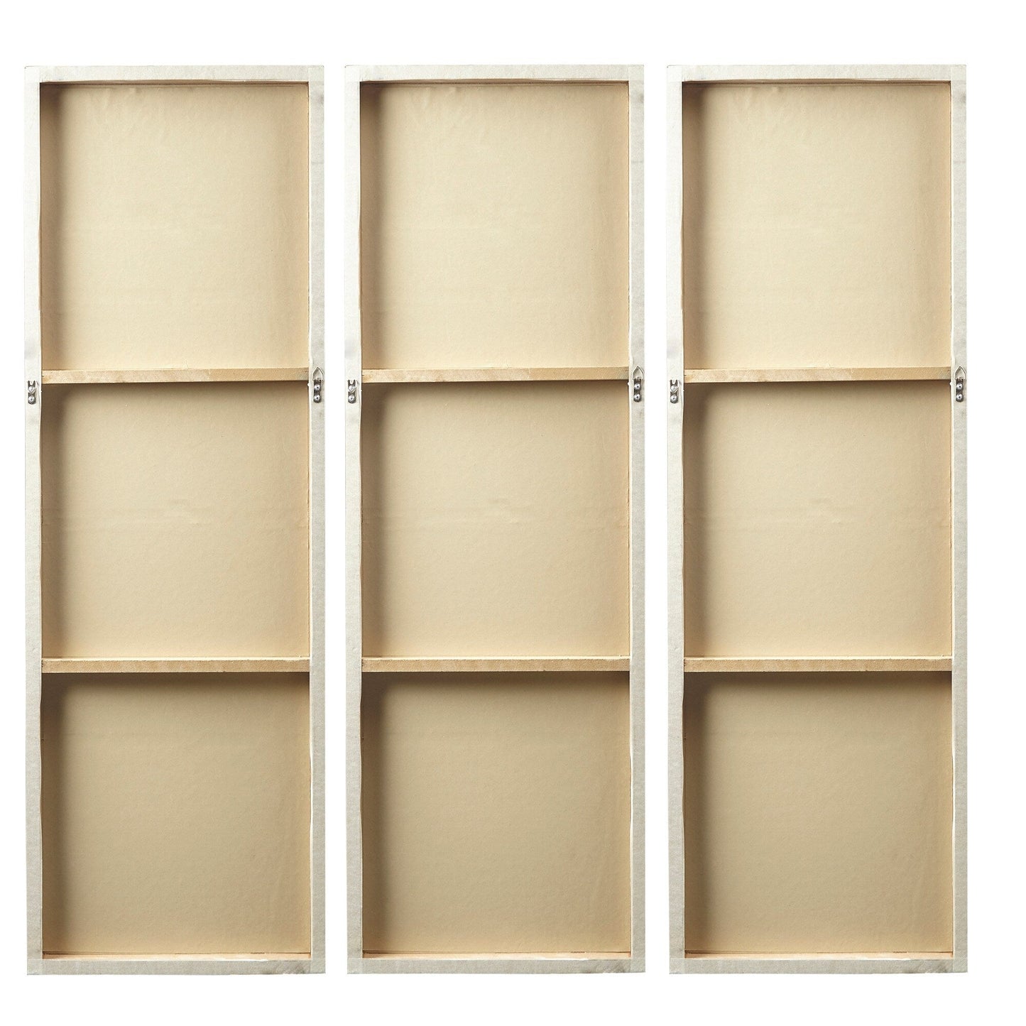 Ensemble de 3 panneaux muraux en résine multidimensionnelle, triptyque à rayons de soleil peints à la main, Madison Park Signature.