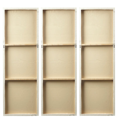 Ensemble de 3 panneaux muraux en résine multidimensionnelle, triptyque à rayons de soleil peints à la main, Madison Park Signature.