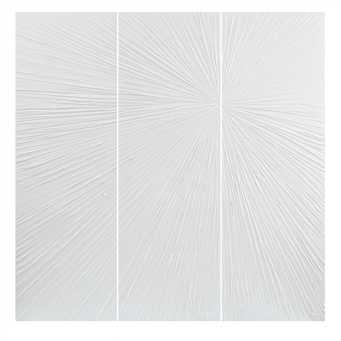 Ensemble de 3 panneaux muraux en résine multidimensionnelle, triptyque à rayons de soleil peints à la main, Madison Park Signature.