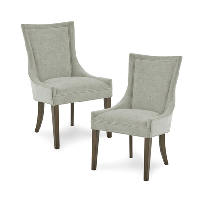 Madison Park Signature Fauteuils de salle à manger Ultra rembourrés avec pieds en bois (lot de 2) - N/A