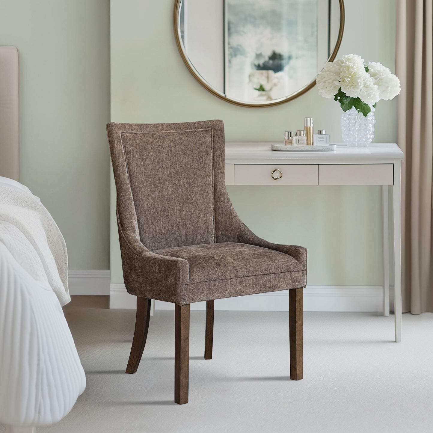 Madison Park Signature Fauteuils de salle à manger Ultra rembourrés avec pieds en bois (lot de 2) - N/A