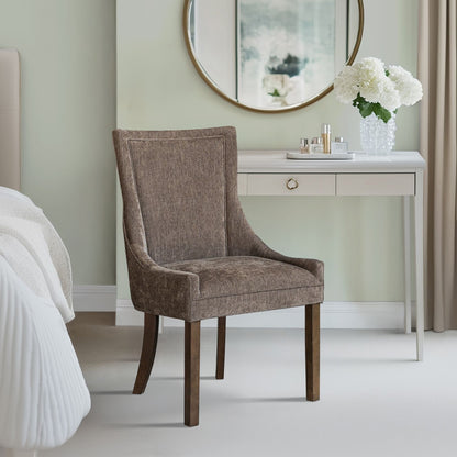 Madison Park Signature Fauteuils de salle à manger Ultra rembourrés avec pieds en bois (lot de 2) - N/A