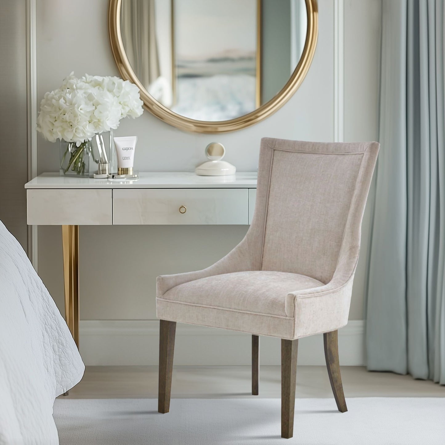 Madison Park Signature Fauteuils de salle à manger Ultra rembourrés avec pieds en bois (lot de 2) - N/A