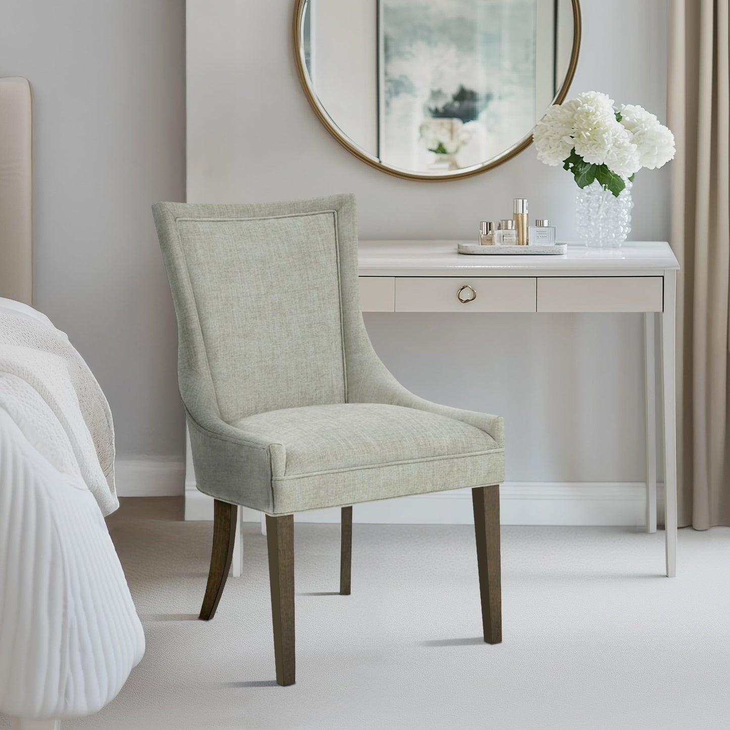 Madison Park Signature Fauteuils de salle à manger Ultra rembourrés avec pieds en bois (lot de 2) - N/A