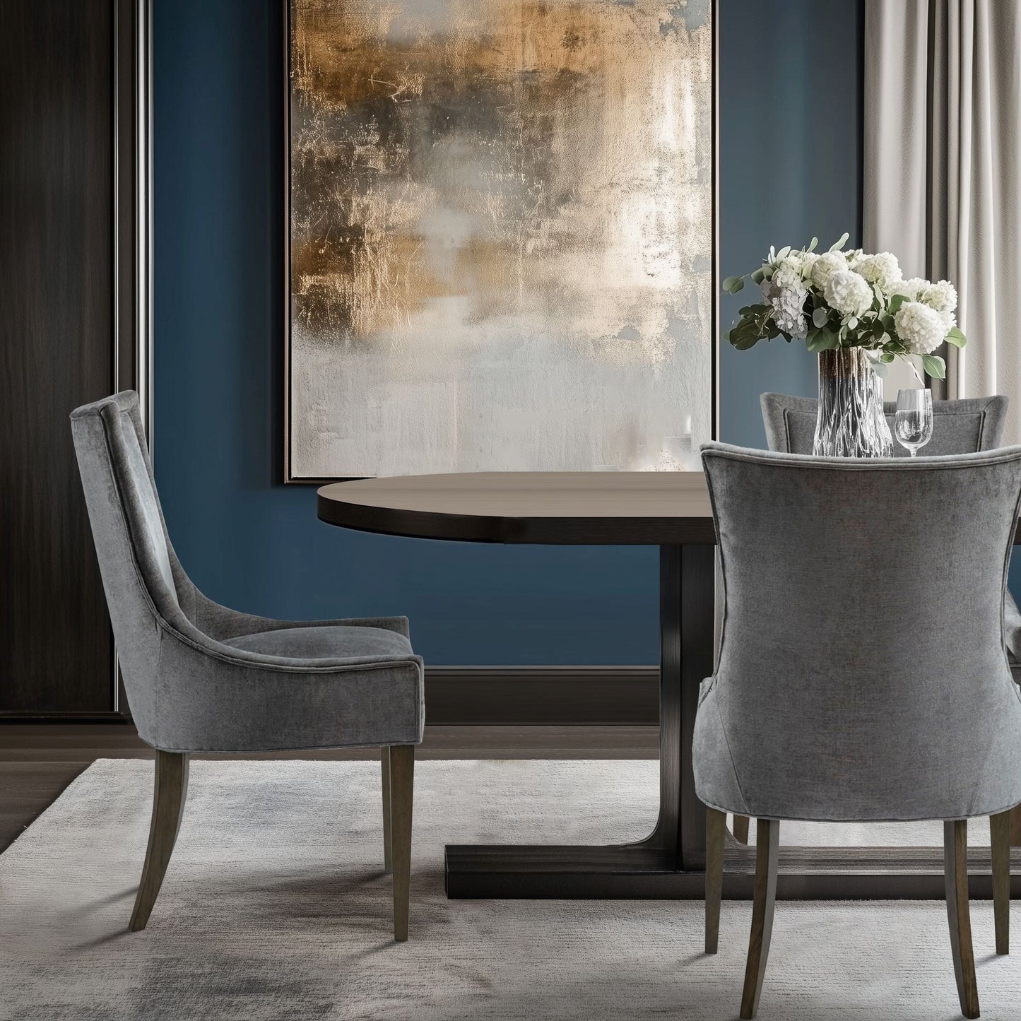 Madison Park Signature Fauteuils de salle à manger Ultra rembourrés avec pieds en bois (lot de 2) - N/A