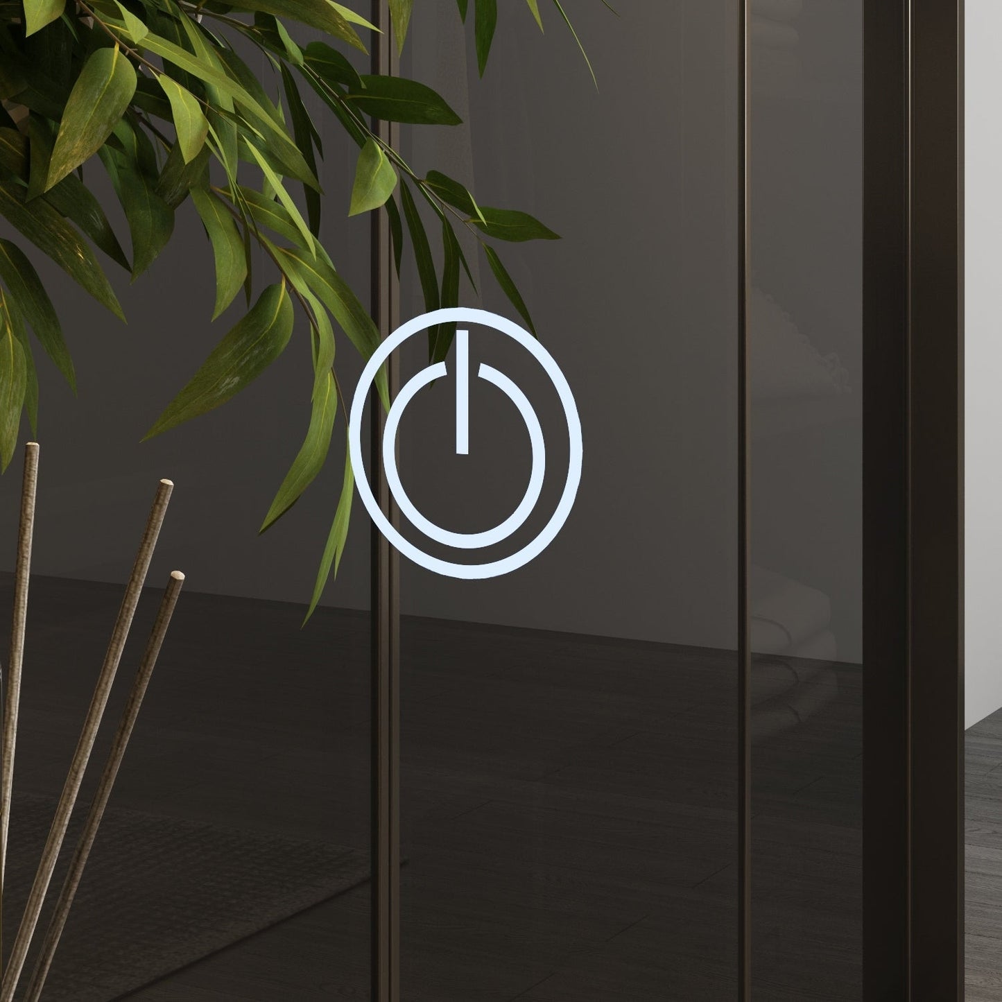 Ensemble coiffeuse avec miroir à écran tactile et tabouret