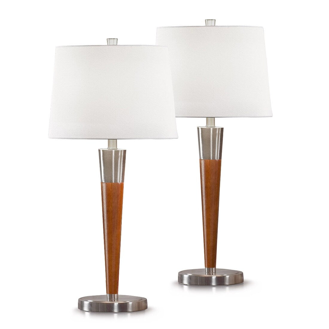 Lampes de table Manhattan en bois massif (lot de 2)