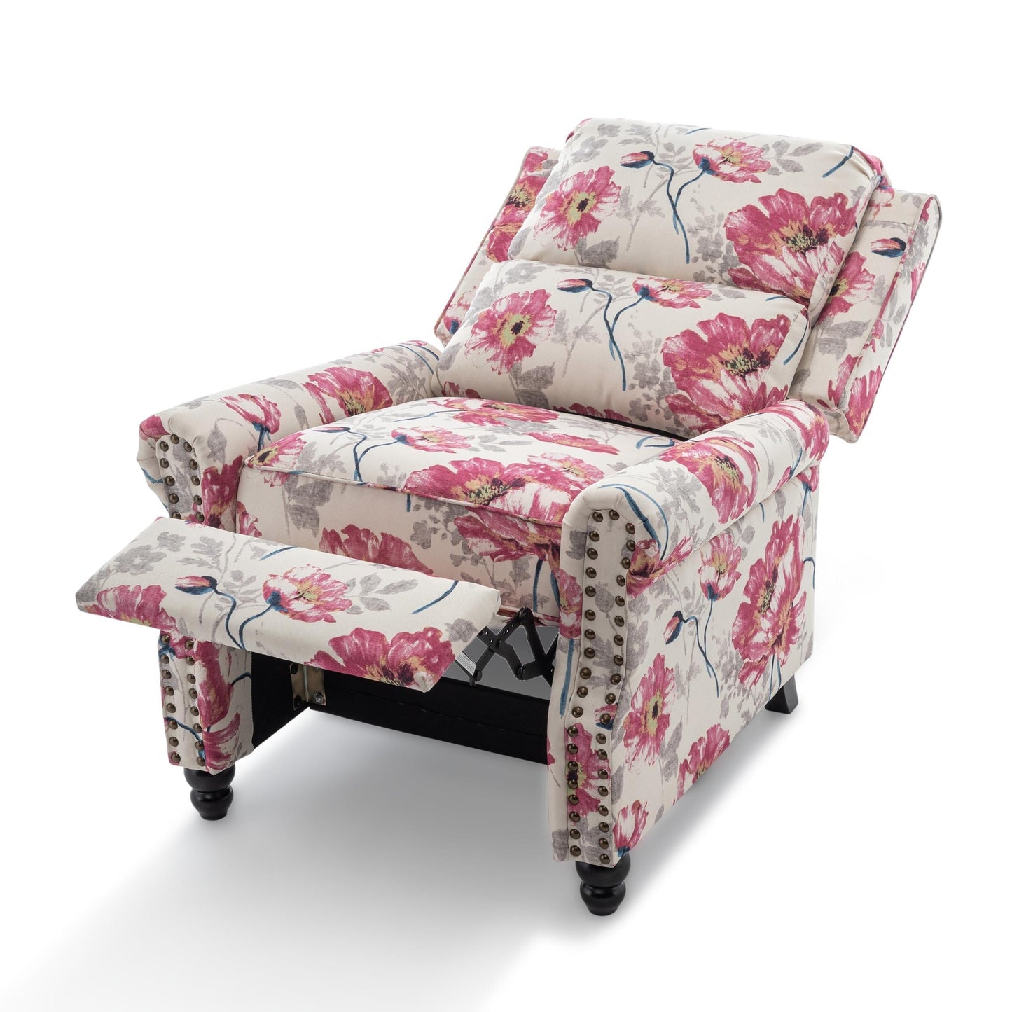 Fauteuils inclinables à commande manuelle avec garniture à clous cloutés