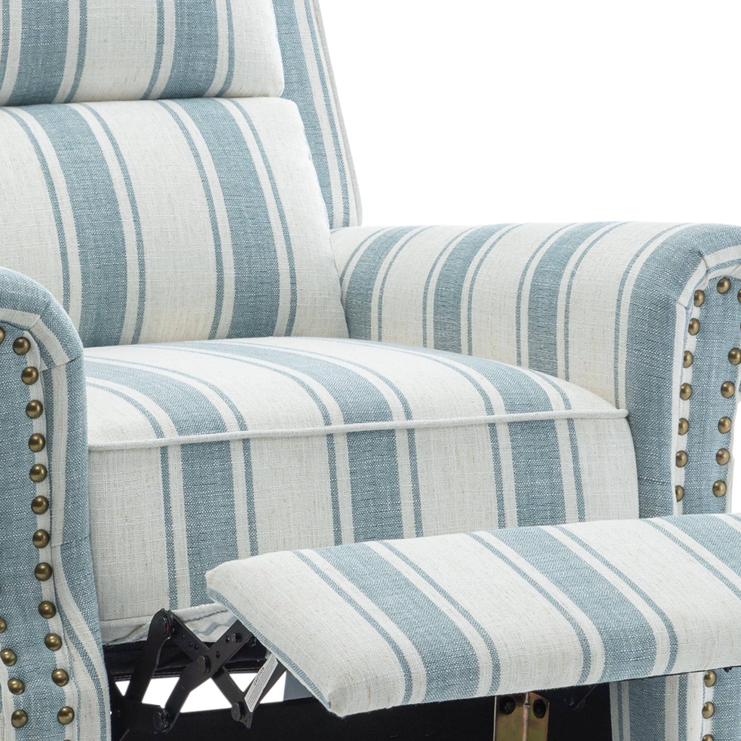 Fauteuils inclinables à commande manuelle avec garniture à clous cloutés