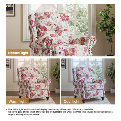 Fauteuils inclinables à commande manuelle avec garniture à clous cloutés