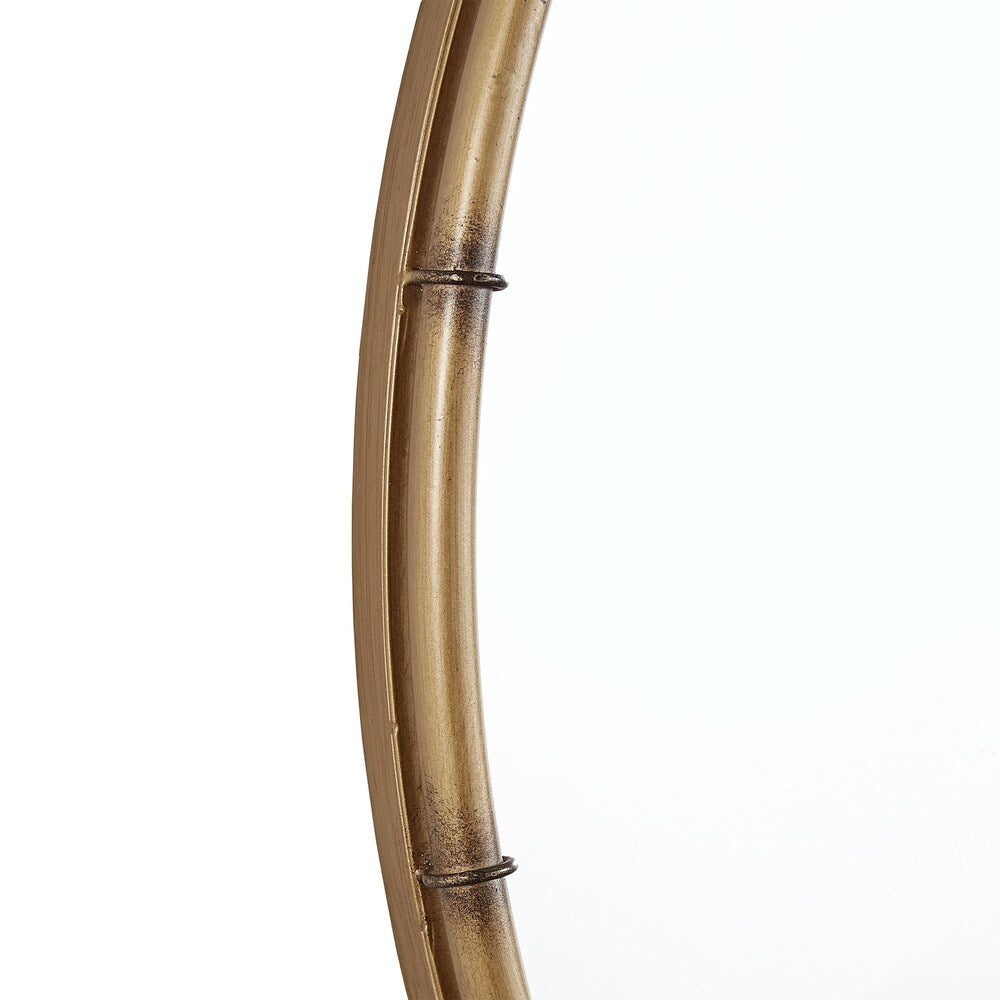 Marza Miroir mural rond avec finition laiton antique de iNSPIRE Q Modern