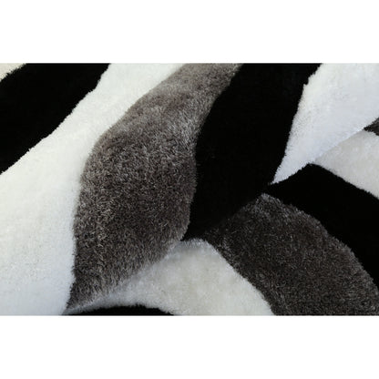 Tapis de sol Mateos Shag à motif abstrait