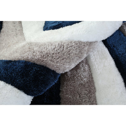 Tapis de sol Mateos Shag à motif abstrait