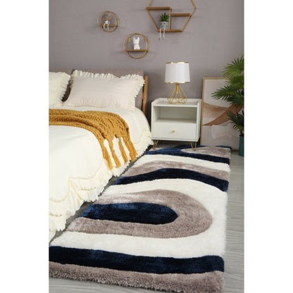 Tapis de sol Mateos Shag à motif abstrait