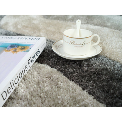 Tapis de sol Mateos Shag à motif abstrait