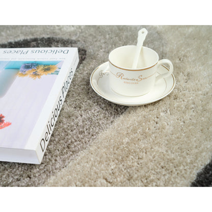 Tapis de sol Mateos Shag à motif abstrait