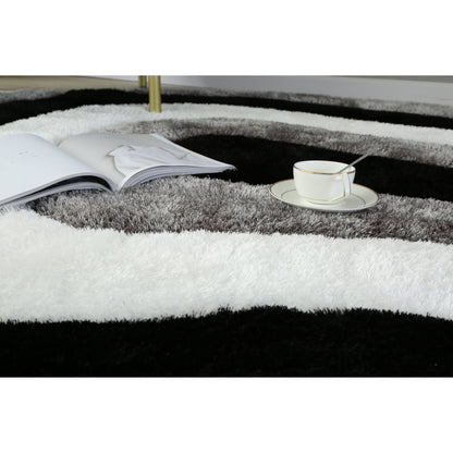 Tapis de sol Mateos Shag à motif abstrait