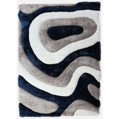 Tapis de sol Mateos Shag à motif abstrait