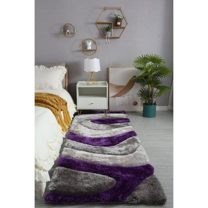 Tapis de sol Mateos Shag à motif abstrait