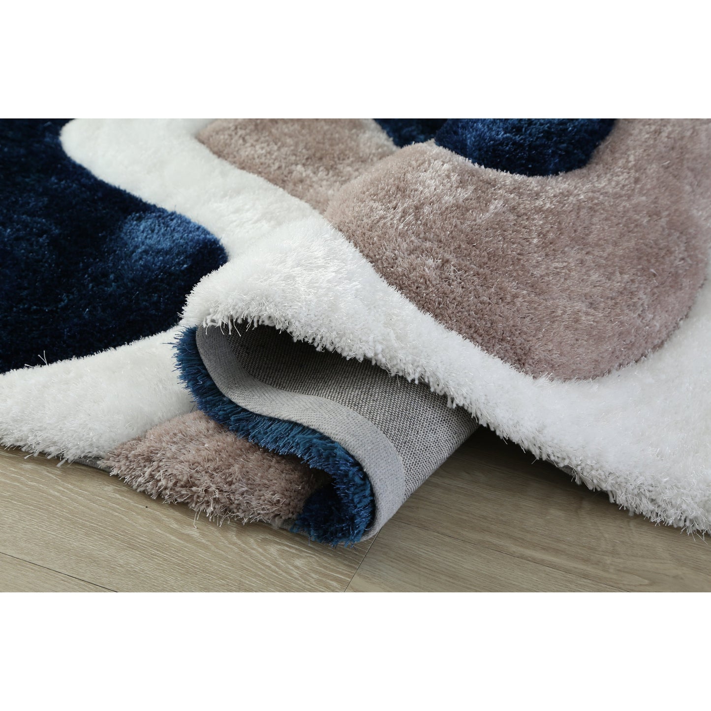 Tapis de sol Mateos Shag à motif abstrait