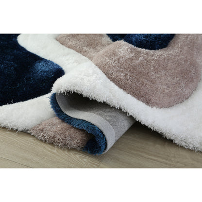 Tapis de sol Mateos Shag à motif abstrait