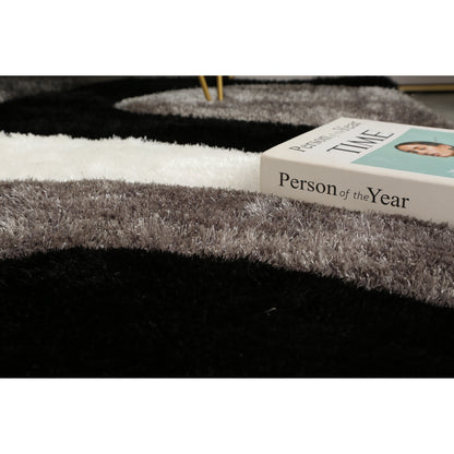 Tapis de sol Mateos Shag à motif abstrait