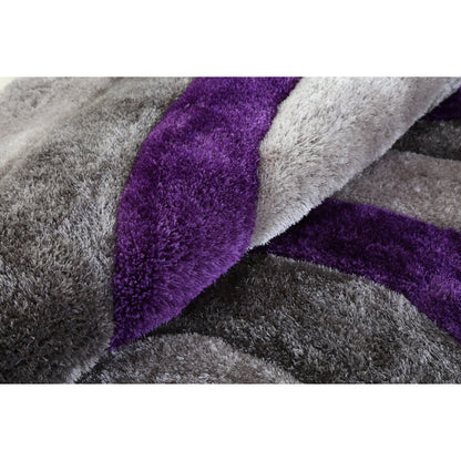 Tapis de sol Mateos Shag à motif abstrait