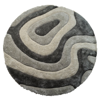 Tapis de sol Mateos Shag à motif abstrait