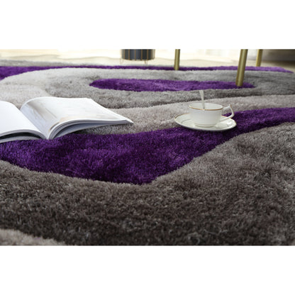 Tapis de sol Mateos Shag à motif abstrait