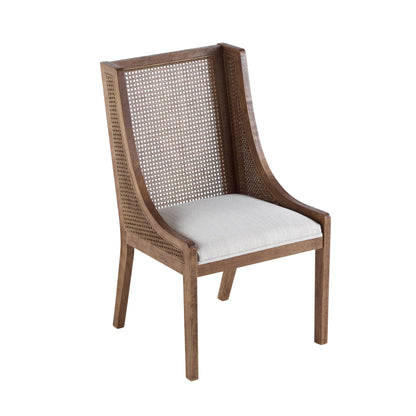 Christopher Knight Home - Chaises de salle à manger rembourrées en osier et bois Maurers (lot de 2)