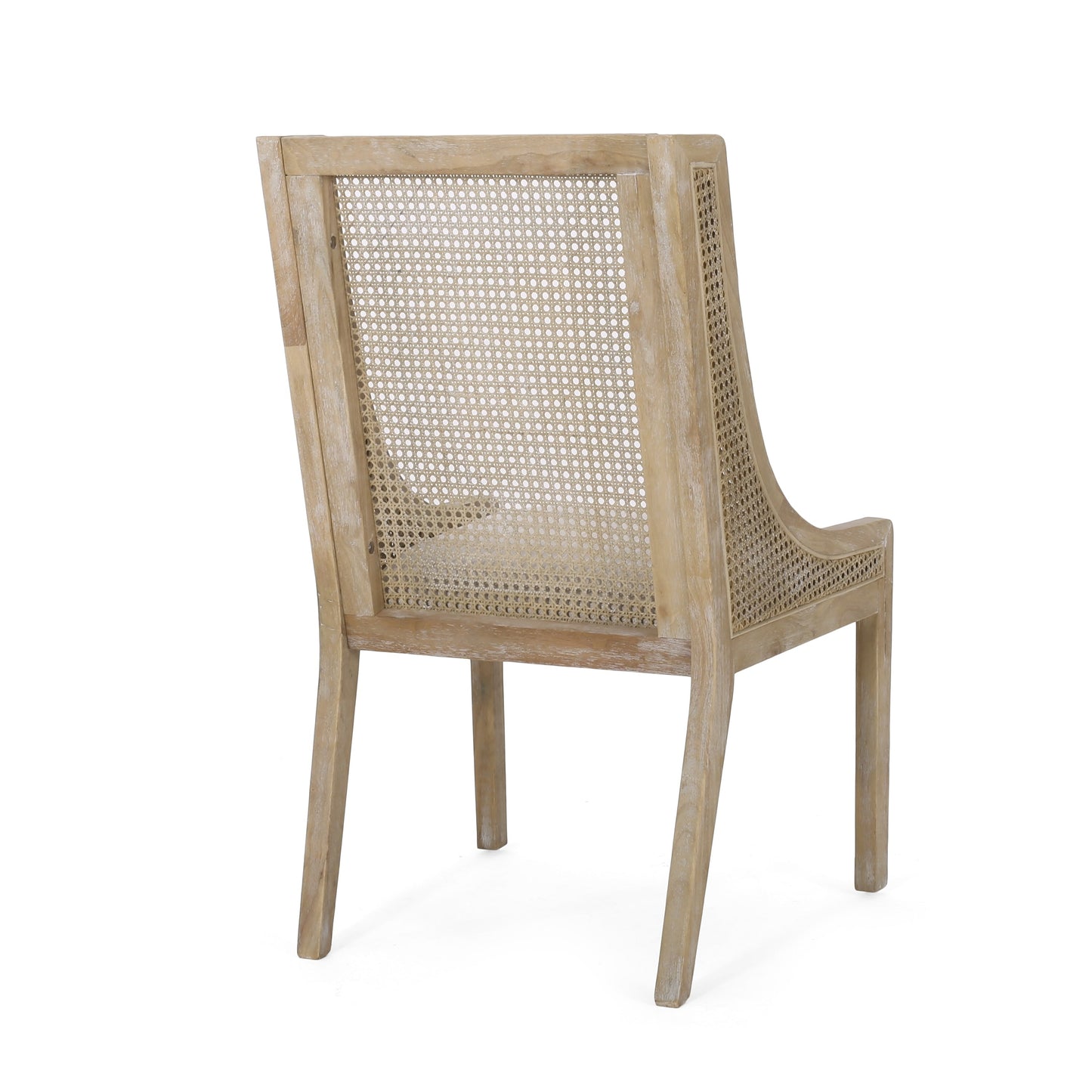 Christopher Knight Home - Chaises de salle à manger rembourrées en osier et bois Maurers (lot de 2)