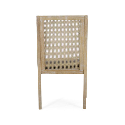 Christopher Knight Home - Chaises de salle à manger rembourrées en osier et bois Maurers (lot de 2)