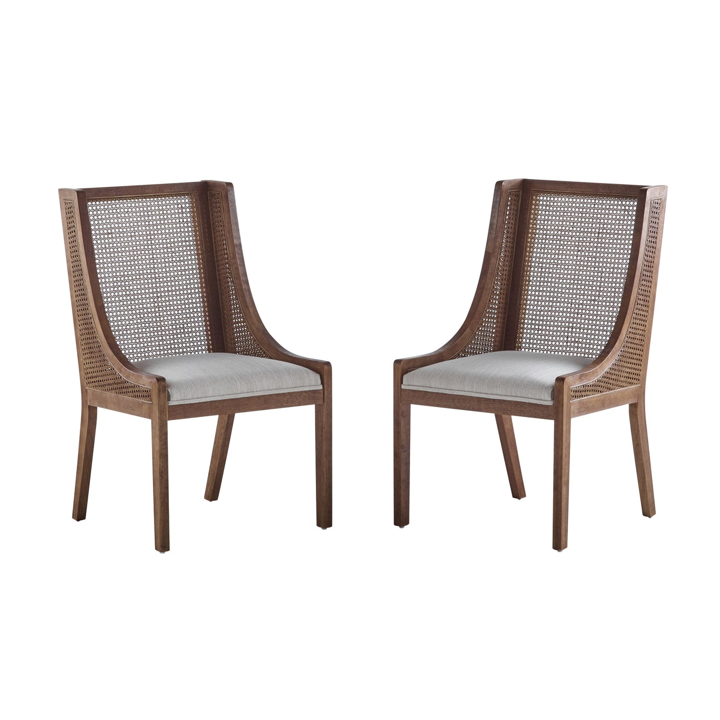 Christopher Knight Home - Chaises de salle à manger rembourrées en osier et bois Maurers (lot de 2)