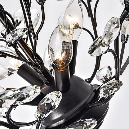 Maxax Lustre unique classique/traditionnel à 4 lumières avec accents en cristal