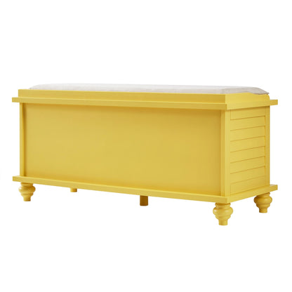 Banc de rangement à porte à volet avec coussin en velours Maybelle de iNSPIRE Q Classic
