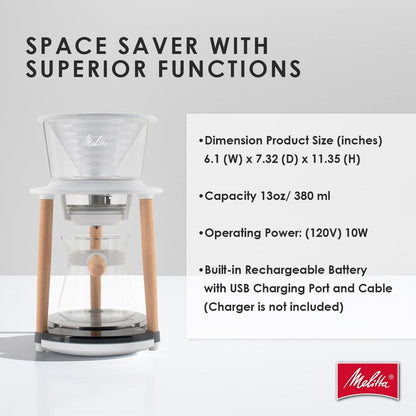 Système de préparation de café intelligent par infusion Melitta Senz V Connected