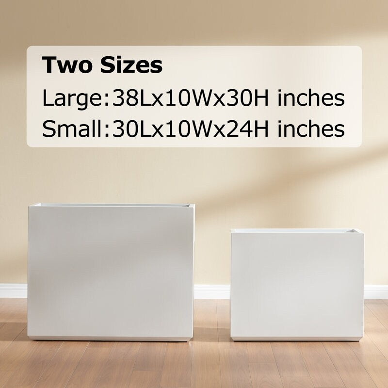 Grand bac à plantes métallique pour extérieur, 96,5 x 76,2 x 76,2 cm (LxlxH) - Bac à plantes séparateur en métal - 96,5 x 76,2 x 25,4 cm