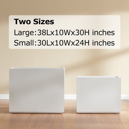 Grand bac à plantes métallique pour extérieur, 96,5 x 76,2 x 76,2 cm (LxlxH) - Bac à plantes séparateur en métal - 96,5 x 76,2 x 25,4 cm