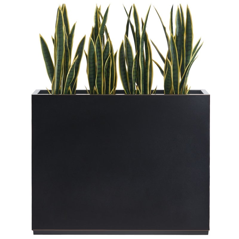 Grand bac à plantes métallique pour extérieur, 96,5 x 76,2 x 76,2 cm (LxlxH) - Bac à plantes séparateur en métal - 96,5 x 76,2 x 25,4 cm