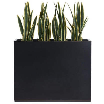 Grand bac à plantes métallique pour extérieur, 96,5 x 76,2 x 76,2 cm (LxlxH) - Bac à plantes séparateur en métal - 96,5 x 76,2 x 25,4 cm