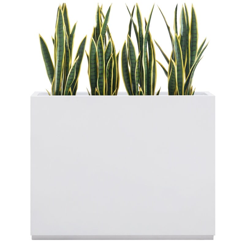 Grand bac à plantes métallique pour extérieur, 96,5 x 76,2 x 76,2 cm (LxlxH) - Bac à plantes séparateur en métal - 96,5 x 76,2 x 25,4 cm