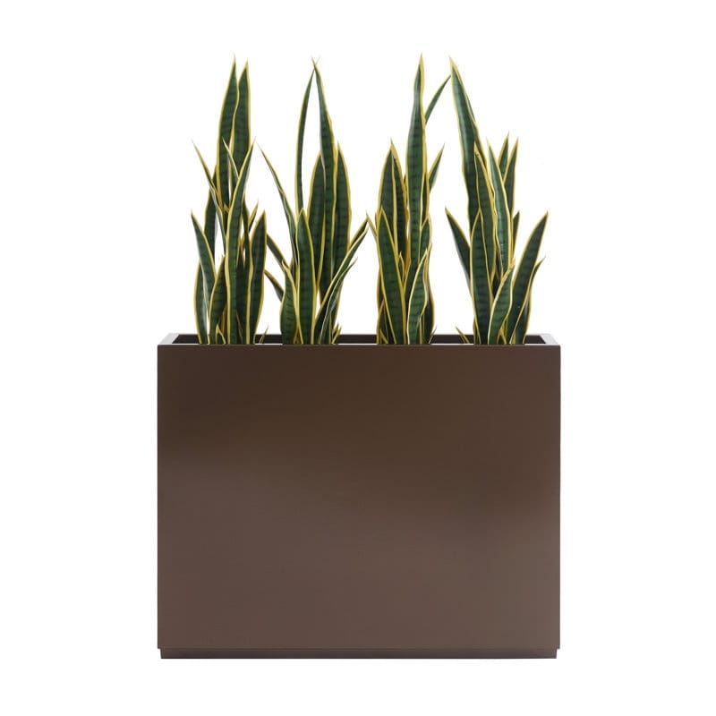 Grand bac à plantes métallique pour extérieur, 96,5 x 76,2 x 76,2 cm (LxlxH) - Bac à plantes séparateur en métal - 96,5 x 76,2 x 25,4 cm