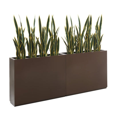Grand bac à plantes métallique pour extérieur, 96,5 x 76,2 x 76,2 cm (LxlxH) - Bac à plantes séparateur en métal - 96,5 x 76,2 x 25,4 cm