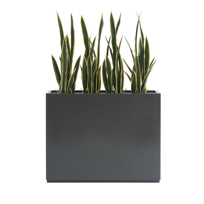 Grand bac à plantes métallique pour extérieur, 96,5 x 76,2 x 76,2 cm (LxlxH) - Bac à plantes séparateur en métal - 96,5 x 76,2 x 25,4 cm