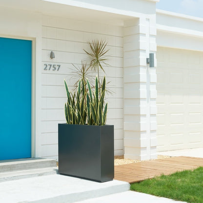 Grand bac à plantes métallique pour extérieur, 96,5 x 76,2 x 76,2 cm (LxlxH) - Bac à plantes séparateur en métal - 96,5 x 76,2 x 25,4 cm