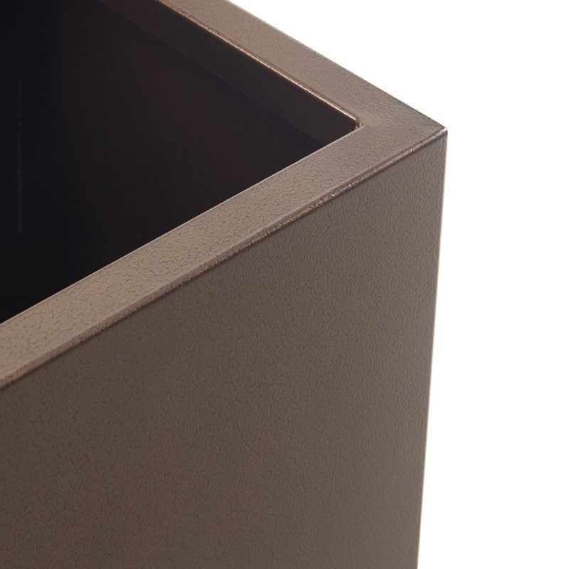 Grand bac à plantes métallique pour extérieur, 96,5 x 76,2 x 76,2 cm (LxlxH) - Bac à plantes séparateur en métal - 96,5 x 76,2 x 25,4 cm