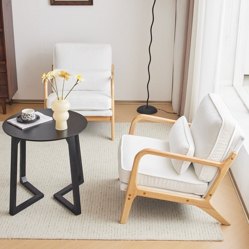 Fauteuil d'appoint capitonné de style moderne du milieu du siècle