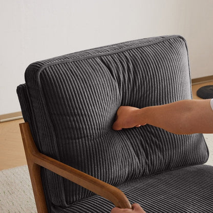 Fauteuil d'appoint capitonné de style moderne du milieu du siècle